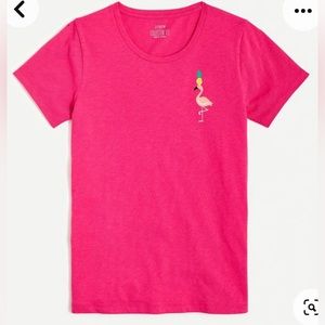 J. Crew tshirt with flamingo/pineapple